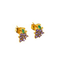 Jewelry wholesale Stainless Steel with Zirconia Grape Earrings