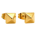 Jewelry wholesale Stylish Stainless Steel Studded Dimensional Earrings