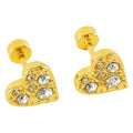 Jewelry wholesale Diamond Ins Heart Stainless Steel Earrings