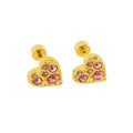 Jewelry wholesale Diamond Ins Heart Stainless Steel Earrings
