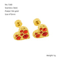 Jewelry wholesale Diamond Ins Heart Stainless Steel Earrings