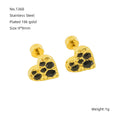 Jewelry wholesale Diamond Ins Heart Stainless Steel Earrings