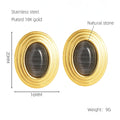 Jewelry wholesale Stainless Steel Earrings Natural Stone Design Earrings