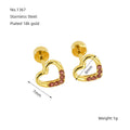 Jewelry wholesale Stainless Steel Earrings with Diamonds