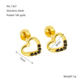 Jewelry wholesale Stainless Steel Earrings with Diamonds
