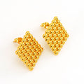 Jewelry wholesale Stainless Steel Square Bead Triangle Earrings