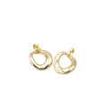 Wholesale O Shaped Minimalist 304 Stainless Steel Hoop Earrings-18K Gold Plated, Waterproof