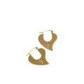 Wholesale Cross Heart Elegant 304 Stainless Steel Hoop Earrings-18K Gold Plated, Waterproof