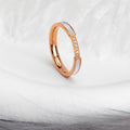 Jewelry wholesale Wholesale Inlay Cubic Zirconia Minimalist 304 Stainless Steel Band Ring  – 18K Gold Plated , Waterproof