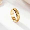 Jewelry wholesale Wholesale KEEP GOING Engraved 304 Stainless Steel Spinner Anxiety Ring – 18K Gold Plated, Waterproof