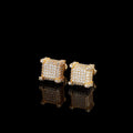 Wholesale Cube Hip Hop Cubic Zirconia Stud Earrings