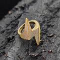 Jewelry wholesale Wholesale hip-hop jewelry - zirconium lightning Ring,7in -10in