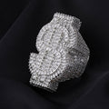 Wholesale hip-hop dollar sign full diamond ring,7in-10in