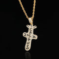 Wholesale Cubic Zircon Hip Hop Cross Pendant Necklace 24in