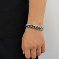 Wholesale Cuban Chain Hip Hop 304 Stainless Steel Bracelet - 18K Gold-Plated , Chain 7in-9in , Waterproof