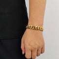 Wholesale Cuban Chain Hip Hop 304 Stainless Steel Bracelet - 18K Gold-Plated , Chain 7in-9in , Waterproof