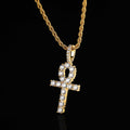Wholesale Cross Cubic Zirconia Hip Hop Pendant Necklace, Chain 24in*3mm