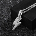 Wholesale Cubic Zirconia Lighting Pendant Hip Hop Twist Necklace,Chain 24in