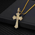 Wholesale Cubic Zircon Hip Hop Cross Pendant Necklace 24in