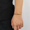 Wholesale Cuban Chain Hip Hop 304 Stainless Steel Bracelet - 18K Gold-Plated , Chain 7in-9in , Waterproof