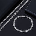 Wholesale Cuban Link Cubic Zircon Hip Hop Bracelet and Necklace,Chain 7in-24in