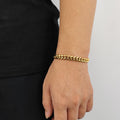 Wholesale Cuban Chain Hip Hop 304 Stainless Steel Bracelet - 18K Gold-Plated , Chain 7in-9in , Waterproof