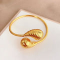 Jewelry wholesale Wholesale Adjustable 18K Gold Plated Water Drop Geometric Bangles