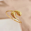 Jewelry wholesale Wholesale Adjustable 18K Gold Plated Water Drop Geometric Bangles