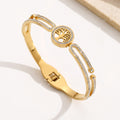 Jewelry wholesale Hot Selling Waterproof Zirconia Life Tree Cuff Bracelets Bangles