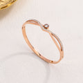 Jewelry wholesale Luxury 18k Gold Plated Stainless Steel Zircon Geometric Bangels
