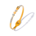 Jewelry wholesale Luxury Wholesale Stainless Steel Zircon Heart Bangles For Women