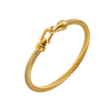 Unique Design Stainless Steel Twist Bangles Buckle Bracelets WAN4 Jewelry