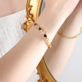 Jewelry wholesale Trendy Fashion Jewelry Colorful Oil Drip Heart Zircon Bangles