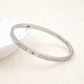 Jewelry wholesale Hot Selling Fashion Stainless Steel Waterproof Cubic Zircon Bangles