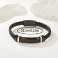 Jewelry wholesale Classic Hand-Woven Leather Twist Pattern Charm Bracelet