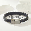 Jewelry wholesale Best Selling Handmade Braided Leather with Clasp Wire Rope Bracelet