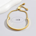 Luxury Adjustable Women Half Round Bangle Bracelet WAN4 Jewelry