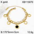 Jewelry wholesale Best Selling Double Layer Treasure Roman Numeral Clock Charm Bracelet