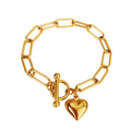 Jewelry wholesale Most Popular High Gloss Heart Charm Fine Bracelet