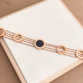 Jewelry wholesale Popular Roman Number PVD Multi-Layers Waterproof Women's Bracelet