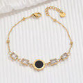 Jewelry wholesale Special Black Shell Roman Numeral Pendant Oval Chain Bracelet