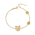Jewelry wholesale Explosive Skeleton Geometric Round Pendant Oval Chain Bracelet
