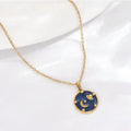 Jewelry wholesale Featured Blue Star Pendant Oval Link Necklace
