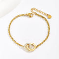 Jewelry wholesale Hot Sale Classic PVD Zirconia Round Women's Bracelet