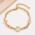 Jewelry wholesale Hot Sale Reversible White Black Shell Roman Numeral Charm Bracelet