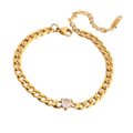 Jewelry wholesale Hot Sale Teardrop Zirconia Cuban Chain Bracelet