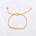 Jewelry wholesale New Alphabet Rectangle Bamboo Shape Adjustable Bracelet
