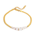 Jewelry wholesale New Luxury Flat Snake Chain Fashion Zircon Bracelet