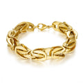 Jewelry wholesale Powerful Stainless Steel Coffee Bean Shape Geometric Link Bracelet