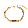 Jewelry wholesale Seconds Red Gemstone Zirconia Premium O-Link Bracelet